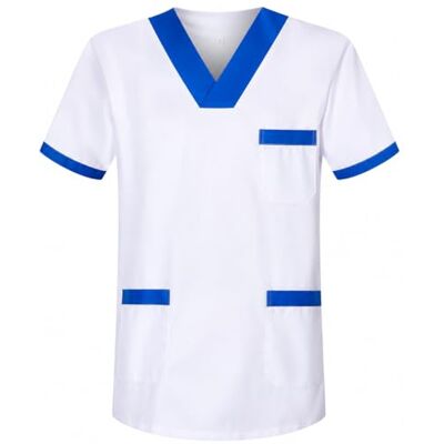 MISEMIYA 817 Tunique unisexe pour médecin, infirmière, nettoyage esthétique, dentiste vétérinaire, santé et hôtellerie, Bleu roi 8171-11, L MISEMIYA 817 Tunique unisexe pour médecin, infirmière, nettoyage esthétique, dentiste vétérinaire, santé et hôtellerie, Bleu roi 8171-11, L
