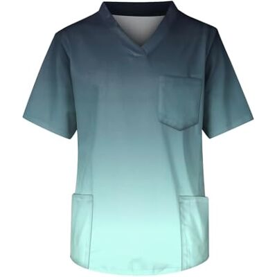 JTKSSCS Tenue Infirmiere Uniformes d'infirmière for hommes, ensemble de médecin for animalerie, salopette dentiste, vêtements travail laboratoire d'été, haut à manches courtes et dégradé, M, Bois d'agar, Pas JTKSSCS Tenue Infirmiere Uniformes d'infirmière for hommes, ensemble de médecin for animalerie, salopette dentiste, vêtements travail laboratoire d'été, haut à manches courtes et dégradé, M, Bois d'agar, Pas