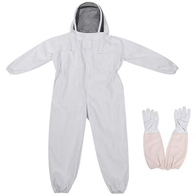 Zerodis Apicole Costume Équipement de Protection Professionnel Anti Abeille avec Longs et Capuchon en Voile pour Apiculture Apiculteur Blanc (XXL) Zerodis Apicole Costume Équipement de Protection Professionnel Anti Abeille avec Longs et Capuchon en Voile pour Apiculture Apiculteur Blanc (XXL)