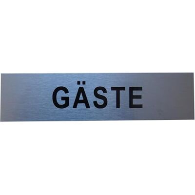 Alpertec Plaque en aluminium pour invités Alpertec Plaque en aluminium pour invités