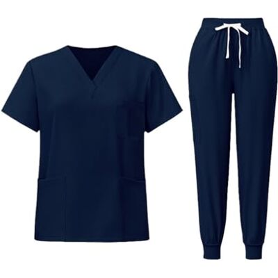 JTKSSCS Uniforme d'infirmière à manches courtes pour le lavage des mains et le travail, Medium, Bois d'agar, Pas de gemme JTKSSCS Uniforme d'infirmière à manches courtes pour le lavage des mains et le travail, Medium, Bois d'agar, Pas de gemme