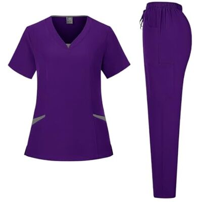JTKSSCS Uniforme infirmière femme uniformes chirurgicales, ensemble de blouses hospitalières pour femmes, pour clinique thermale, vêtements de travail, L, Agar, Aucune pierre précieuse. JTKSSCS Uniforme infirmière femme uniformes chirurgicales, ensemble de blouses hospitalières pour femmes, pour clinique thermale, vêtements de travail, L, Agar, Aucune pierre précieuse.