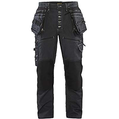 BLÅKLÄDER Blaklader 19991141 Pantalon artisanal extensible X1900, Bleu marine/Noir, taille C50 BLÅKLÄDER Blaklader 19991141 Pantalon artisanal extensible X1900, Bleu marine/Noir, taille C50