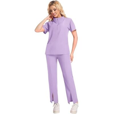 JTKSSCS Uniforme d'infirmière Uniformes de travail infirmière, ensembles uniformes pour femme, costumes chirurgicaux, salopettes de laboratoire, vêtements pour salon, beauté et spa, M, Bois d'agar, Il ne JTKSSCS Uniforme d'infirmière Uniformes de travail infirmière, ensembles uniformes pour femme, costumes chirurgicaux, salopettes de laboratoire, vêtements pour salon, beauté et spa, M, Bois d'agar, Il ne