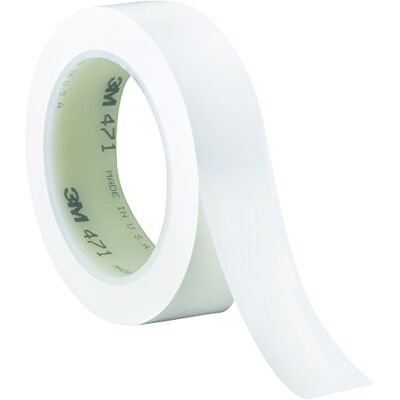 3M 471 Lot de 36 rubans adhésifs en PVC souple de qualité supérieure Blanc 25 mm x 33 m 3M 471 Lot de 36 rubans adhésifs en PVC souple de qualité supérieure Blanc 25 mm x 33 m