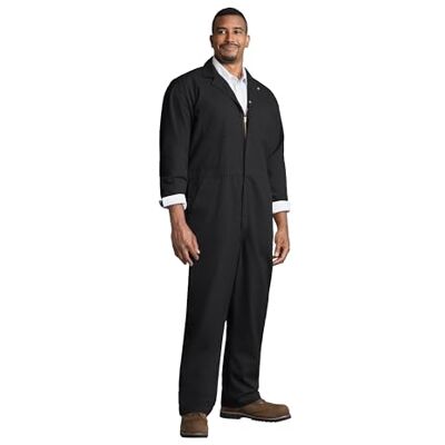 Red Kap mens Twill Action Back Work Utility Coveralls, Black, 52 US Red Kap mens Twill Action Back Work Utility Coveralls, Black, 52 US