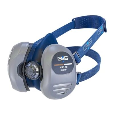 GVS SPR233L Masque Elipse avec filtres remplaçables A2P3, pour gaz et vapeurs organiques jusqu'à 5000 ppm, taille XL GVS SPR233L Masque Elipse avec filtres remplaçables A2P3, pour gaz et vapeurs organiques jusqu'à 5000 ppm, taille XL