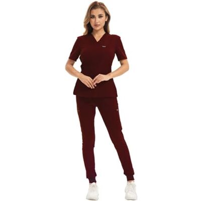 JTKSSCS Uniforme infirmière femme uniformes d'été pour médecins et infirmières, pinceaux de laboratoire, vêtements pour les mains, vêtements de travail pour les centres esthétiques dentaires, L, Agar, Aucune JTKSSCS Uniforme infirmière femme uniformes d'été pour médecins et infirmières, pinceaux de laboratoire, vêtements pour les mains, vêtements de travail pour les centres esthétiques dentaires, L, Agar, Aucune