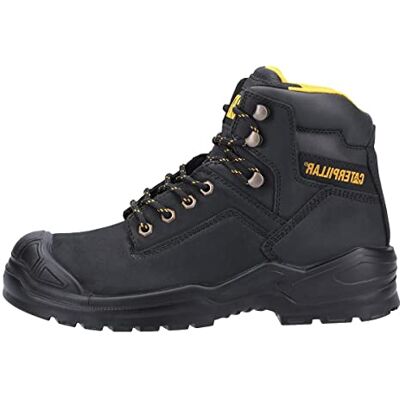 CAT erpillar Bottes De Sécurité En Cuir Noir Striver Mid S3 EUR 45 CAT erpillar Bottes De Sécurité En Cuir Noir Striver Mid S3 EUR 45