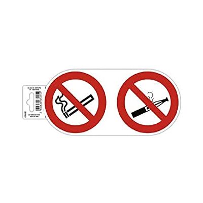 EXACOMPTA Réf. 67015E 1 panneau adhésif INTERDIT DE VAPOTER ET FUMER En PVC traité anti-dérapant et résistant aux UV Dimensions : 21 x 11 cm Coloris rouge EXACOMPTA Réf. 67015E 1 panneau adhésif INTERDIT DE VAPOTER ET FUMER En PVC traité anti-dérapant et résistant aux UV Dimensions : 21 x 11 cm Coloris rouge