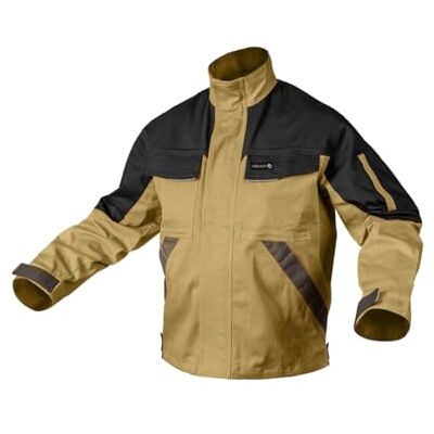 Högert Technik EDGAR Veste de protection beige foncé Veste de travail avec éléments réfléchissants, épaules renforcées, stretch, poches, catégorie I, EN ISO 340, idéale pour la construction, Högert Technik EDGAR Veste de protection beige foncé Veste de travail avec éléments réfléchissants, épaules renforcées, stretch, poches, catégorie I, EN ISO 340, idéale pour la construction,