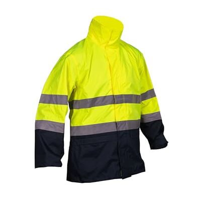 Cofan Veste haute visibilité avec fermeture éclair Couleur : jaune et bleu Tailles : S, M, L, XL, XXL et XXXL Veste imperméable, citronier, XL-XXL Cofan Veste haute visibilité avec fermeture éclair Couleur : jaune et bleu Tailles : S, M, L, XL, XXL et XXXL Veste imperméable, citronier, XL-XXL