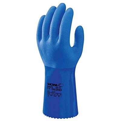 SHOWA Gants SHO660-M No.660, Taille M, Bleu, 2 pièces SHOWA Gants SHO660-M No.660, Taille M, Bleu, 2 pièces