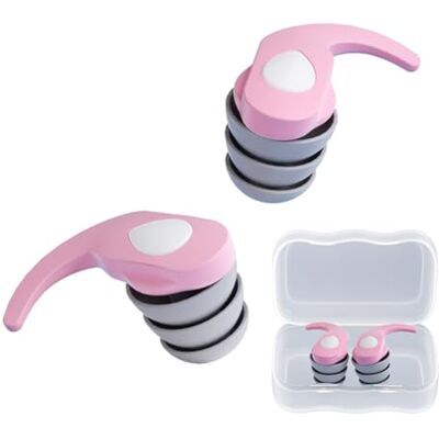Fiorky Bouchons d'oreilles imperméables réutilisables en silicone pour adultes Réduction du bruit Étanches Insonorisants Doux et confortables Bloque le son Pour voyage, travail, sommeil, Fiorky Bouchons d'oreilles imperméables réutilisables en silicone pour adultes Réduction du bruit Étanches Insonorisants Doux et confortables Bloque le son Pour voyage, travail, sommeil,