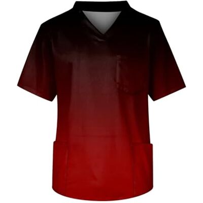 JTKSSCS Tenue Infirmiere Uniformes d'infirmière for hommes, ensemble de médecin for animalerie, salopette dentiste, vêtements travail laboratoire d'été, haut à manches courtes et dégradé, S, Bois d'agar, Pas JTKSSCS Tenue Infirmiere Uniformes d'infirmière for hommes, ensemble de médecin for animalerie, salopette dentiste, vêtements travail laboratoire d'été, haut à manches courtes et dégradé, S, Bois d'agar, Pas