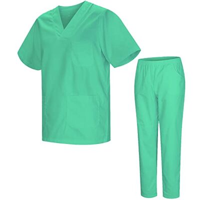 MISEMIYA Ensemble Uniformes Unisexe Blouse Uniforme Médical avec Haut et Pantalon Ref.8178, Turquoise, XS MISEMIYA Ensemble Uniformes Unisexe Blouse Uniforme Médical avec Haut et Pantalon Ref.8178, Turquoise, XS
