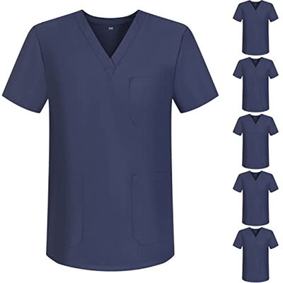 MISEMIYA Pack de 6 unités Casaca sanitaire unisexe médicale infirmière uniforme sanitaire, Gris 68, XL MISEMIYA Pack de 6 unités Casaca sanitaire unisexe médicale infirmière uniforme sanitaire, Gris 68, XL