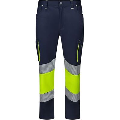 VELILLA 303008S Pantalon stretch bicolore avec sangle segmentée, bleu marine/jaune fluo, taille M, Bleu marine et jaune fluo, M VELILLA 303008S Pantalon stretch bicolore avec sangle segmentée, bleu marine/jaune fluo, taille M, Bleu marine et jaune fluo, M
