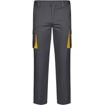 VELILLA 103024S Pantalon stretch bicolore multipoches Gris/jaune Taille 40, Gris/jaune, 40 VELILLA 103024S Pantalon stretch bicolore multipoches Gris/jaune Taille 40, Gris/jaune, 40