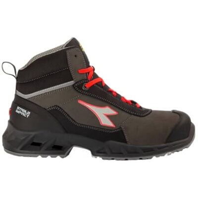 Diadora UTILITY Chaussures de sécurité hautes SHARK STAB IMP LEAT S3 SRC ESD Noir/Rouge Fluo 43 Protection des pieds Diadora UTILITY Chaussures de sécurité hautes SHARK STAB IMP LEAT S3 SRC ESD Noir/Rouge Fluo 43 Protection des pieds