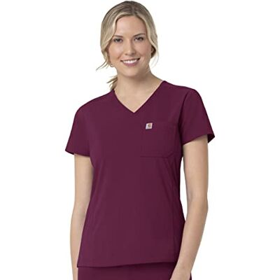 Carhartt Women's Modern Fit Tuck-in Scrub Top Chemise de brosse médicale Femme (lot de 1) Carhartt Women's Modern Fit Tuck-in Scrub Top Chemise de brosse médicale Femme (lot de 1)