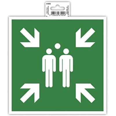 EXACOMPTA Réf. 67005E 1 panneau adhésif Point de rassemblement En PVC traité anti-dérapant et résistant aux UV Dimensions : 20 x 20 cm Coloris vert et blanc EXACOMPTA Réf. 67005E 1 panneau adhésif Point de rassemblement En PVC traité anti-dérapant et résistant aux UV Dimensions : 20 x 20 cm Coloris vert et blanc