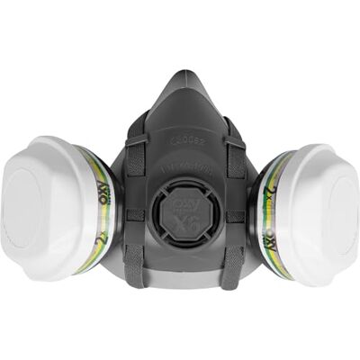 ACE Kit de protection respiratoire contre les produits chimiques Masque de protection respiratoire avec double filtre A1B1E1K1P3 Demi-masque contre la poussière, les gaz et les vapeurs ACE Kit de protection respiratoire contre les produits chimiques Masque de protection respiratoire avec double filtre A1B1E1K1P3 Demi-masque contre la poussière, les gaz et les vapeurs