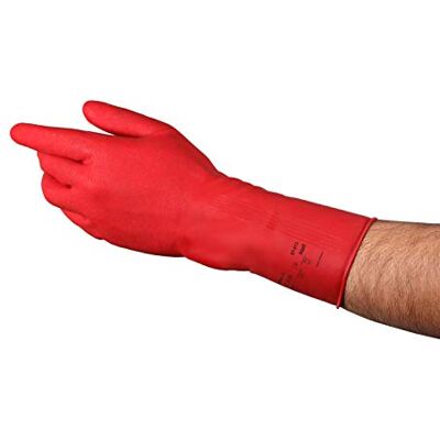 Ansell Red Lightweight G01R Gants pour usages multiples, protection contre les produits chimiques et les liquides, Rouge, Taille 6.5 (Sachet de 1 paire) Ansell Red Lightweight G01R Gants pour usages multiples, protection contre les produits chimiques et les liquides, Rouge, Taille 6.5 (Sachet de 1 paire)