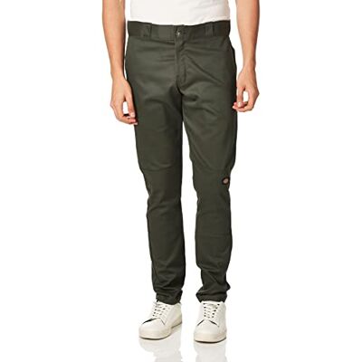 Dickies Skinny Fit Double Knee Work Pantalon Homme, Olive Green, 38W / 30L Dickies Skinny Fit Double Knee Work Pantalon Homme, Olive Green, 38W / 30L