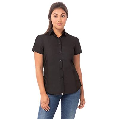 Chef Works B181-S Cool Vent Chemise de chef pour femme Noir Taille S Chef Works B181-S Cool Vent Chemise de chef pour femme Noir Taille S
