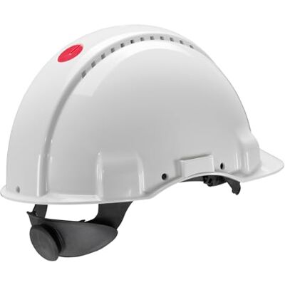 3M Casque de sécurité ™ G3000 blanc, ventilé, avec harnais à crémaillère et basane synthétique 3M Casque de sécurité ™ G3000 blanc, ventilé, avec harnais à crémaillère et basane synthétique