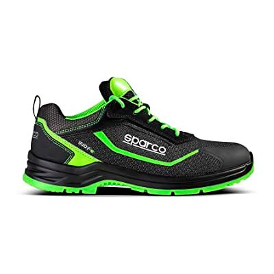 SPARCO Indy-E Chaussures de sécurité S3 ESD, Noir vert fluo, 39 EU SPARCO Indy-E Chaussures de sécurité S3 ESD, Noir vert fluo, 39 EU