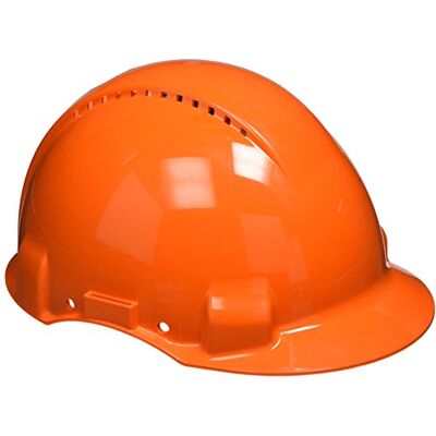 3M Casque de sécurité ™ G3000 orange, ventilé, avec harnais standard et basane cuir 3M Casque de sécurité ™ G3000 orange, ventilé, avec harnais standard et basane cuir