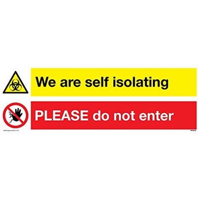Viking Panneau « We are self isolating Please do not enter » Plastique rigide de 3 mm Viking Panneau « We are self isolating Please do not enter » Plastique rigide de 3 mm