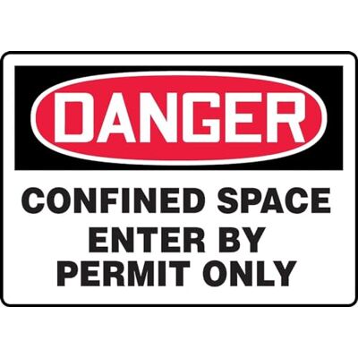 Accuform MCSP133VA Panneau de sécurité en aluminium, légende « Danger ConFINED SPACE ENTER BY PERMIT ONLY », 17,8 cm de long x 25,4 cm de large, rouge/noir sur blanc Accuform MCSP133VA Panneau de sécurité en aluminium, légende « Danger ConFINED SPACE ENTER BY PERMIT ONLY », 17,8 cm de long x 25,4 cm de large, rouge/noir sur blanc