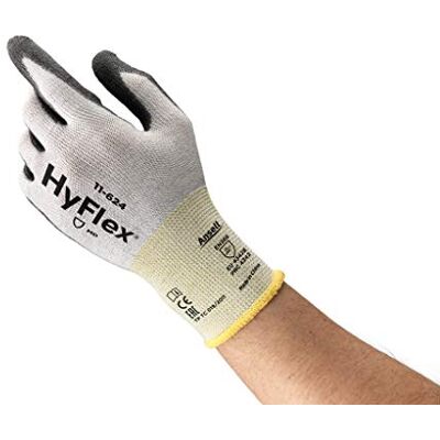 Ansell HyFlex 11-624 Gants de Travail en Dyneema, Résistance élevée à la Coupure, Enduction PU pour une Préhension Fiable, Lavable, Taille 9/L (12 Paires) Ansell HyFlex 11-624 Gants de Travail en Dyneema, Résistance élevée à la Coupure, Enduction PU pour une Préhension Fiable, Lavable, Taille 9/L (12 Paires)