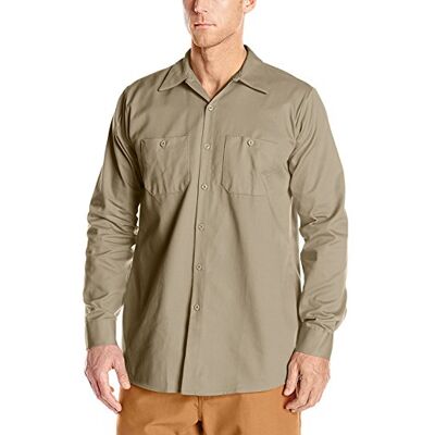 Red Kap Men's Wrinkle-Resistant Cotton Work Shirt, Khaki, Long 3X-Large Red Kap Men's Wrinkle-Resistant Cotton Work Shirt, Khaki, Long 3X-Large