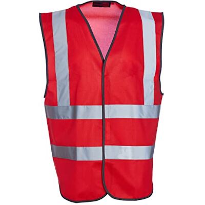 Black rock Blackrock Gilet jaune haute visibilité, sans manches, pour homme et femme, gilet haute visibilité, gilet haute visibilité, vêtements de travail et uniformes, entièrement certifié EN, Rouge, 3XL Black rock Blackrock Gilet jaune haute visibilité, sans manches, pour homme et femme, gilet haute visibilité, gilet haute visibilité, vêtements de travail et uniformes, entièrement certifié EN, Rouge, 3XL