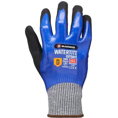 Black rock Blackrock Gants de travail imperméables résistants aux coupures Cutsafe, gants de sécurité anti-coupures 5/7, fibre d'acier, taillé, protection contre la manipulation, taille 9/L Black rock Blackrock Gants de travail imperméables résistants aux coupures Cutsafe, gants de sécurité anti-coupures 5/7, fibre d'acier, taillé, protection contre la manipulation, taille 9/L