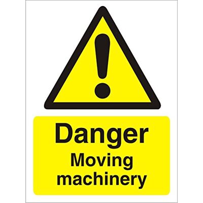 SECO Panneau « Danger Moving Machinery » 150 mm x 200 mm Vinyle autocollant SECO Panneau « Danger Moving Machinery » 150 mm x 200 mm Vinyle autocollant