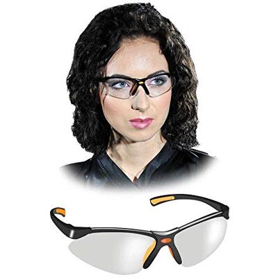 REIS Rice OO-Dakota Lunettes de protection, Transparent-Noir-Orange, Taille Unique, 1 Pièce REIS Rice OO-Dakota Lunettes de protection, Transparent-Noir-Orange, Taille Unique, 1 Pièce