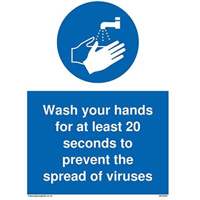 Viking Panneau « Please use hand sanitizer » en plastique rigide 3 mm Viking Panneau « Please use hand sanitizer » en plastique rigide 3 mm