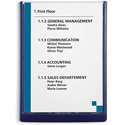 Durable 486707 Plaque de porte Click Sign A4, à coller ou à visser, bleu foncé Durable 486707 Plaque de porte Click Sign A4, à coller ou à visser, bleu foncé