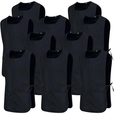 MISEMIYA Lot de 10 unités Tablier de nettoyage uniforme de travail CLINICA Médecins Nettoyage vétérinaire 10-3301, Noir 68, XL MISEMIYA Lot de 10 unités Tablier de nettoyage uniforme de travail CLINICA Médecins Nettoyage vétérinaire 10-3301, Noir 68, XL
