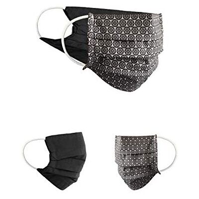 BAF Masque en Tissu 100% Coton Lavable OEKO-TEX 100 Lot de 2 Set Pack Double Masque Buccal et Nasal Réutilisable BAF Masque en Tissu 100% Coton Lavable OEKO-TEX 100 Lot de 2 Set Pack Double Masque Buccal et Nasal Réutilisable
