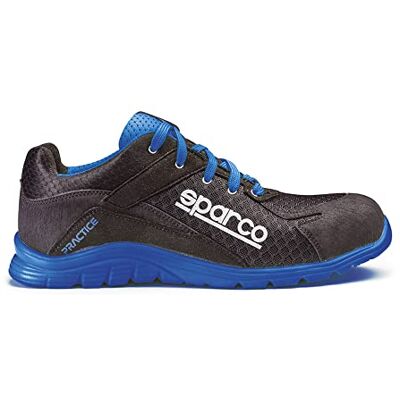 SPARCO Chaussures de sécurité légères Practice S1P Nelson Noir/Bleu Taille 47 SPARCO Chaussures de sécurité légères Practice S1P Nelson Noir/Bleu Taille 47