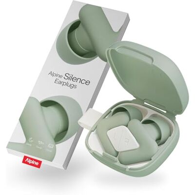 Alpine Silence Bouchons d'Oreilles pour Dormir, Voyager & Se Concentrer Confortables, Réutilisables V-forme ajustée & Embouts Ovales Doux – XS/S/M/L – Jusqu'à 25dB Réduction de Bruit – Vert Alpine Silence Bouchons d'Oreilles pour Dormir, Voyager & Se Concentrer Confortables, Réutilisables V-forme ajustée & Embouts Ovales Doux – XS/S/M/L – Jusqu'à 25dB Réduction de Bruit – Vert
