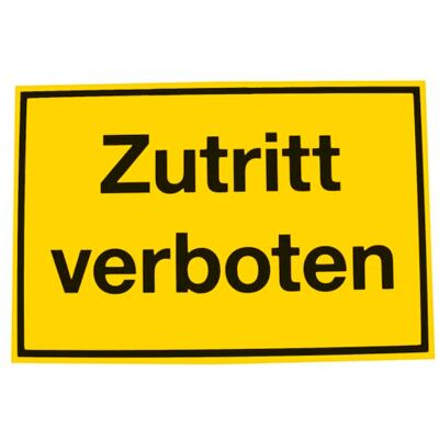 Alpertec Panneau interdit d'accès jaune/noir Alpertec Panneau interdit d'accès jaune/noir