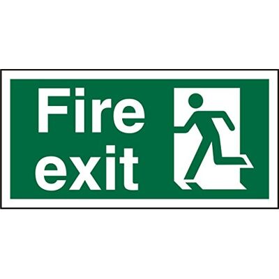 SECO Panneau en vinyle autocollant Fire Exit & Man Running Left 200 mm x 100 mm SECO Panneau en vinyle autocollant Fire Exit & Man Running Left 200 mm x 100 mm