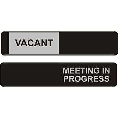SECO Vacant/Meeting in Progress Lot de 5 panneaux coulissants en aluminium/PVC 255 mm x 52 mm SECO Vacant/Meeting in Progress Lot de 5 panneaux coulissants en aluminium/PVC 255 mm x 52 mm